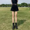Shorts de mezclilla negros de cintura alta para mujer, verano 2024, nuevo éxito, estilo A, holgados, ajustados, hot pants, hot pants