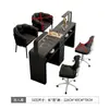 Mesa y Silla Multifuncionales para Manicura, Oferta Especial, Mesa de Manicura Económica Individual/Doble con Aspiradora, Estilo Crema Mármol