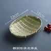Productos Tejidos de Bambú Hechos a Mano Criba de Bambú Cesta de Bambú Bandeja para Dim Sum Paleta Recogedora Redonda Tejida para el Hogar Cesta de Almacenamiento Fruta Qin Xuan