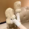 Zuecos de Eva para Mujer para Otoño e Invierno, Calzado para Exteriores, Acolchados de Algodón, Suela Gruesa de 9 cm, Zapatos de Playa y Hogar con Sensación de Amortiguación Suave, Zapatos Cerrados de Algodón para Mujer