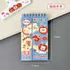 Cuaderno de Vocabulario en Inglés de Mascota Linda de Dibujos Animados de Celebridad de Internet, Libro de Memoria con Cubierta Plegable, Cuaderno Portátil para Estudiantes de Secundaria y Preparatoria para Memorizar Palabras Nuevas