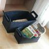 Caja de Almacenamiento Plegable para el Hogar de Fieltro Engrosado con Asa para Ropa, Libros, Juguetes, Cesta de Colección, Caja Organizadora, Contenedor de Almacenamiento
