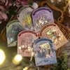 Adesivos Pet Dia Bonito - Série Jornada das Flores Sombra Clara - Material Decorativo para Decorações Leves e Diário, 20 Folhas Incluídas
