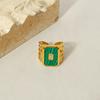 Explosões transfronteiriças colar pulseira brincos de pedra natural verde design de nicho conjunto de joias banhado a ouro 18K joias da moda
