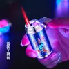 Mini Encendedor, Exquisita Forma de Lata, Encendedor Inflable a Prueba de Viento, Lámpara Transparente de Colores, Directo a Llama Roja Venta al por Mayor