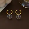 Aretes de Clip de Oreja de Alto Brillo Francés de Colores con Perlas de Dos Formas de Usar Elegantes Simples Artísticos Joyería para Orejas para Mujeres