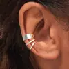 Lista de Productos Nuevos de Amazon Pendientes de Moda para Mujer Anillo Set de Oreja Única Hebillas para Oreja Clips para Oreja Chapados en Cobre Oro Real de 14K