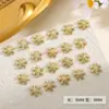 Acessórios de Arte para Unhas Floco de Neve de Natal Transfronteiriços Ano Novo Outono e Inverno Dourado e Prateado Exquisitos Tridimensionais Metalicos Decorações para Unhas Atacado