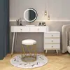 Bancada de Ardósia em Madeira Maciça Penteadeira de Quarto Minimalista Moderna Tendência Mesa de Maquiagem Estilo Luxo Leve Mesa de Armazenamento Penteadeira