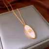 Collar Colgante de Calabaza Bañado en Oro Real de 18 Quilates Nuevo Estilo Chino Lujo Ligero Versátil Cadena para Suéter Personalizado Moda Temperamento Collar