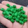 Passe-partout Dinheiro de Jade Contas Espalhadas de Jade Verde Seco Contas Vazadas Espalhadas Pulseira Colar de Esmeralda Acessórios Contas Contas