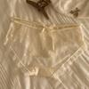 Nova sexy renda mid-cintura feminina underwear puro desejo de cetim menina cuecas cor sólida confortável malha underwear