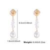 Kenjay Moda Otoñal Europea y Americana Aretes de Perlas para Mujer Perla Barroca Media Nueva Moda Aretes Elegantes de Lujo Ligero
