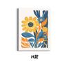 Amazon Pequeño Fresco Arte Flor Decoración Pintura Ilustración Bloque de Color Simple Planta Flor Póster Pintura Colgante Pintura Sin Marco
