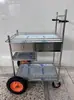 Carrinho Detalhável de Aço Inoxidável Espesso para Transmissão ao Vivo ao Ar Livre com Rodas, Rack de Armazenamento Portátil, Carrinho de Feira, Carrinho de Ferramentas