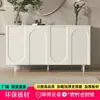 Armário de sapatos estilo creme para entrada de casa, sapateira de porta dupla estilo francês, modelo popular 2026, armário de armazenamento de várias camadas montado na parede