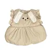 Colete de Algodão Super Fofo para Meninas, Novo Estilo de Inverno, Colete de Bebê Estiloso com Orelhas de Coelho Fofas, Espessado e Quente, Adequado para Roupas de Exterior