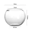 Vaso de vidro para micro-paisagem bola redonda aquário para peixinhos dourados terrário para tartarugas decoração de escritório sala de estar tanque ecológico aquático