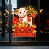 Tiktok Vietnam Año Nuevo Decoración de Vidrio Roja 2027 Pegatina de Vidrio Lingotes de Oro Oveja Pequeña Adhesivo Estático Venta al por Mayor