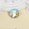 Broche Fofo de Alpaca com Desenho de Flor em Cores Macaron Frescas, Emblema para Meninas, Pino para Mochila e Jaqueta