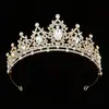 Tocado de Corona de Princesa de Cristal para Mujer, Estilo de Alta Gama, Diadema de Corona Nupcial para 18 Cumpleaños