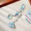 Cordón para Teléfono Móvil con Perlas Estilo Océano Soñador, Concha de Nácar Iridiscente Láser, Encanto Dulce Versátil para Bolso