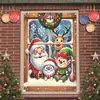 Bestseller transfronterizo Cortinas navideñas para ventanas, cinta para ventanas, tela de fondo, tela colgante, tela de fondo para decoración de fiestas, accesorios de fotografía