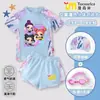 Nuevo Conjunto de Bikini Kpop Demon Slayer para Niñas de Verano para Niños, Traje Conservador de Dos Piezas de Secado Rápido con Protección Solar para Niños Mayores