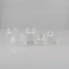 Tapa de veta de madera botella crema botella crema esmerilada 20g crema para ojos botella de vidrio cosmético portátil botella para loción máscara