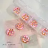 Donas Redondas de Colores Goteando Aceite Cuentas de Vidrio Pulsera Hecha a Mano DIY Cadena para Teléfono Móvil Material Accesorios de Joyería