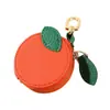 Bolso creativo de cuero PU con diseño de frutas en stock, accesorio popular en línea, colgante para llaves, monedero, bolsa para guardar auriculares