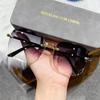 Gafas de Sol Degradadas sin Marco con Borde Cortado, Gafas de Sol de Moda de Alta Definición, Protección Solar, Protección Ultravioleta, Gafas de Sol para Conducir