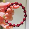 Set de Pulsera y Collar Ankela Rojo Perla Shijia de Alta Calidad para Año Nuevo