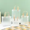 Bolsas de Mano Transparentes de PP en Stock, Empaque Personalizado de Plástico Escarchado para Dulces de Boda, Bolsas Pequeñas Exquisitas para Regalos