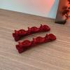 Ano novo crianças cabelo quebrado acabamento artefato outono e inverno vermelho reunindo amor grampo de cabelo feminino franja lateral clipe