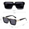 3382 gafas de sol retro de doble puente estilo aviador europeo y americano Amazon accesorios de metal protección UV moda para hombre