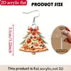 Brincos de Natal Acrílico Plano Produto Novo Tema de Natal Cruzado 2D Material Curativo Ferro