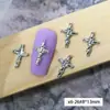 Accesorios para Uñas de Aleación con Cruz Oscura de Nuevo Estilo Transfronterizos Pendientes Retro Europeos y Americanos Decoraciones para Uñas Estilo Punk Gótico