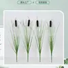 Capim dos pampas artificial de haste única transfronteiriço, capim-dos-lagos, capim-cebola, velas-d'água, plantas verdes artificiais para decoração de paisagismo de hotel e shopping