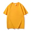 Camiseta Casual Versátil de Algodón Puro, Cuello Redondo, Hombro Caído Pesado de 230g, Transpirable y Cómoda, Moderna, Multicolor, Manga Corta, Unisex