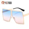 Gafas de sol cuadradas de metal de montura grande con revestimiento de color, superventas transfronterizas, gafas de sol de personalidad ins 7113