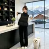 Moda Otoño/Invierno 2026 Nuevo Chaleco de Algodón Holgado con Cuello Alto para Mujer, Corto, Talla Grande, Chaleco Acolchado Espeso