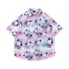 Camisetas de Manga Corta Divertidas con Dibujos Animados y Graffiti Estilo Hong Kong Veranieño para Hombres y Mujeres Estilo Dopamina Sueltas Dulces Florales Camisas Modernas