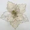 Flor de Navidad con Polvo Dorado Artificial Flor Artificial 21486 Accesorios para Corona de Navidad Decoraciones Navideñas Procesamiento Venta al por Mayor