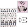 Zhengxiang 2024 nuevas pegatinas de uñas en relieve 5D pegatinas de uñas de dibujos animados de Halloween Navidad personalización de comercio exterior venta al por mayor