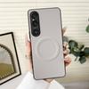 Funda de Cuero Lisa Magnética para Teléfono Móvil Sony Xperia 1Vi Cubierta Protectora Xperia1V 5Iv Carga Inalámbrica