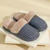 Chinelos de Algodão Impermeáveis Removíveis para Mulheres no Inverno Quentes para Interior Outono e Inverno Domésticos Peludos Casal Casa Antiderrapantes Chinelos de Algodão para Homens
