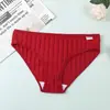 Venta de Liquidación del Fabricante Talla Europea y Americana Algodón Cintura Media Transpirable Alta Elasticidad Cómodos Perforados con Aguja Calzones para Mujer Ropa Interior para Niñas