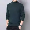 Nueva camiseta térmica de terciopelo de doble cara para hombre, estilo americano transfronterizo, para otoño e invierno, color liso, talla grande, informal, capa base, cuello semi-alto cálido