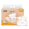 Papel de Lenço Jierou com Fragrância Floral, 3 Folhas, 120 Folhas, 6 Pacotes, Pacote Grande para Casa, Lenço Facial Estilo Puxe, Guardanapos, Atacado Peça Única